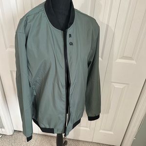 NEW•XXL•Keep It Hip, Keep It Mellow Unisex Green Sporty Bomber Jacket